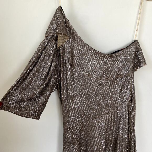 NEW Farm Rio One Shoulder Sequin Midi Dress Size XS - Picture 4 of 10